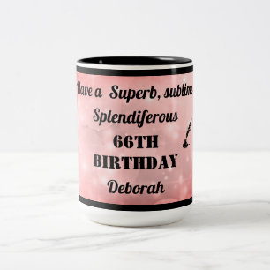 Mug personnalisé 66e anniversaire
