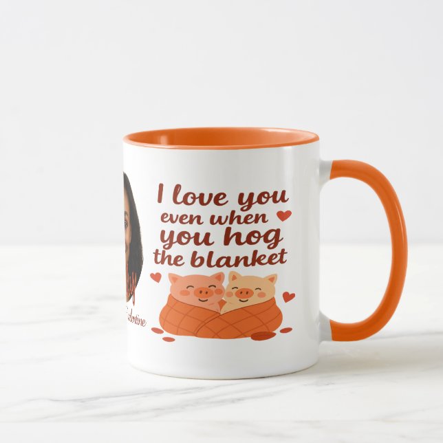 Mug personnalisé 'À jamais mon Valentin' (Droite)
