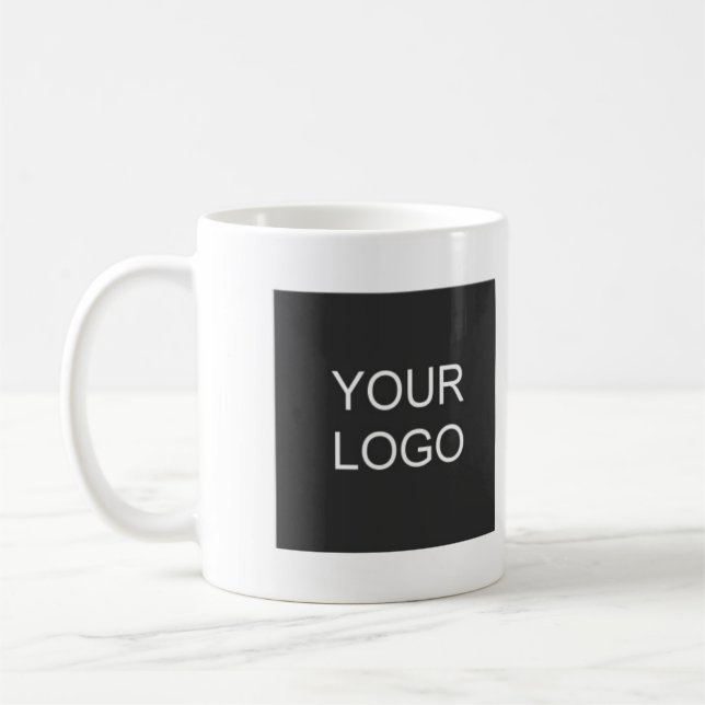 Mug Personnalisé Ajouter votre entreprise Logo simple (Gauche)