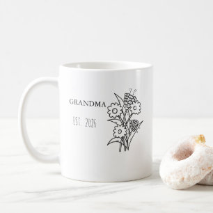 Mug Personnalisé avec Fleur de Naissance Gravée
