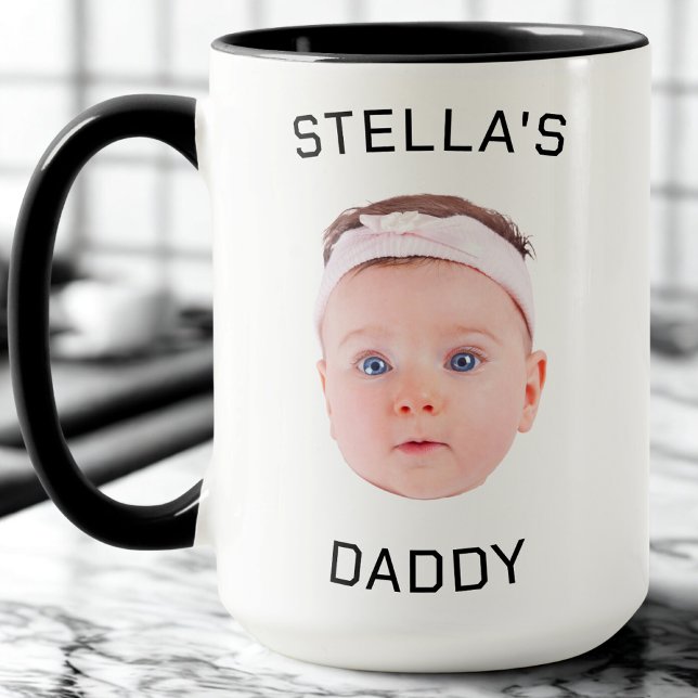 Mug Personnalisé Baby Face Photo Papa Cadeau (Créateur téléchargé)