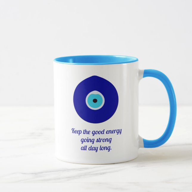 Mug Personnalisé Blue Evil Eye Drop Amulet (Droite)