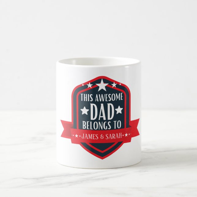 Mug Personnalisé, Ce Fantastique Père Appartient À, (Centre)