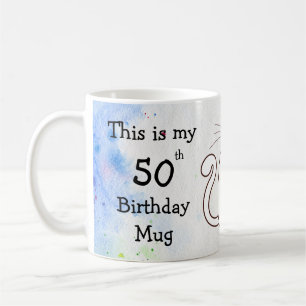 Mug Personnalisé C'est mon 50e anniversaire de café Mu