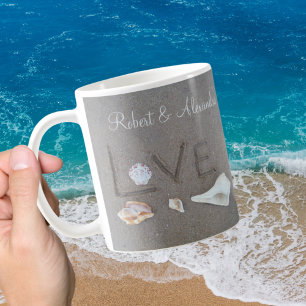 Mug personnalisé Coquillages Amour sur la Plage