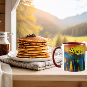 Mug personnalisé coucher de soleil montagne