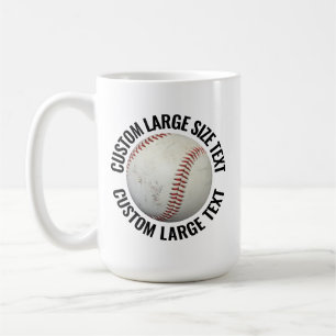 Mug Personnalisé de Baseball de Grande Taille 450m