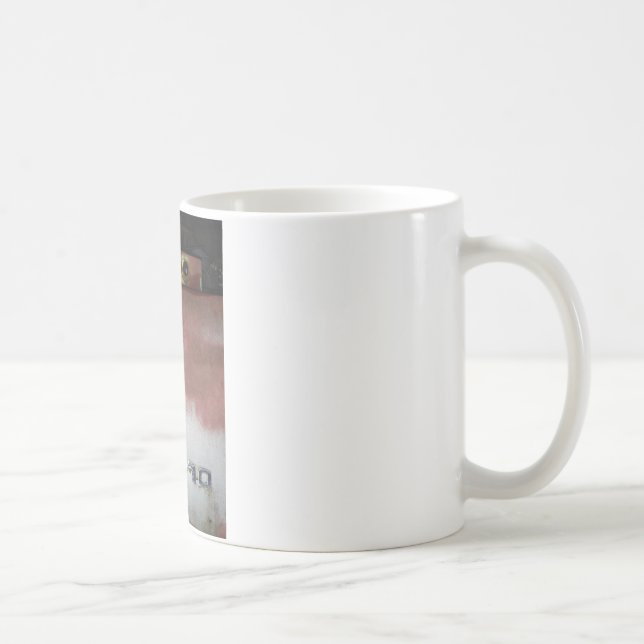 Mug personnalisé de luxe rose et blanc (Droite)