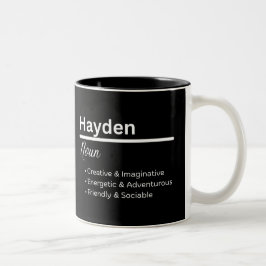 Mug Personnalisé Définition du Nom de Garçon Hayde