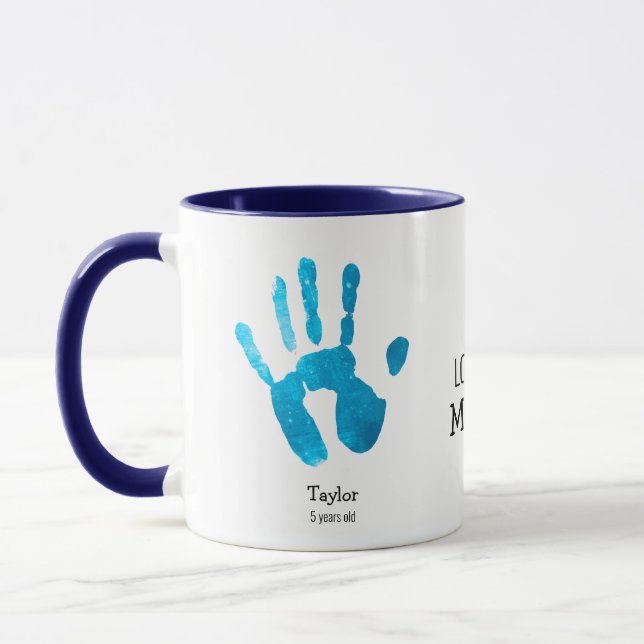 Mug Personnalisé Deux empreintes Nous vous aimons, mam (Gauche)