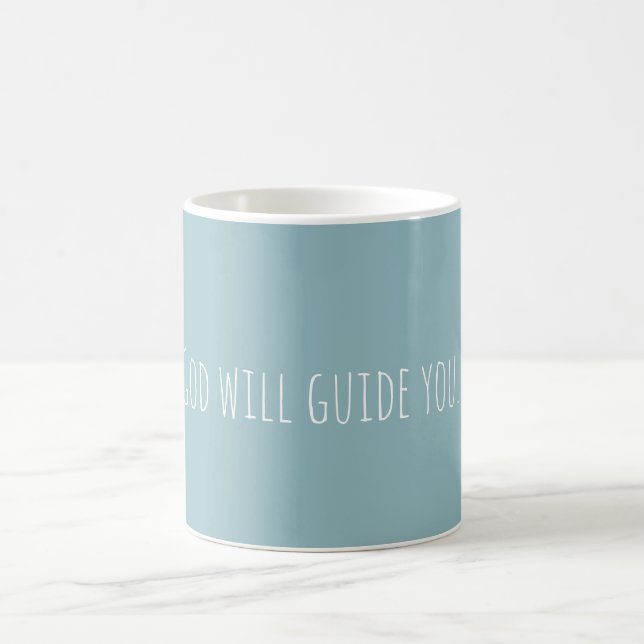 Mug Personnalisé Dieu vous guidera foi moderne (Centre)