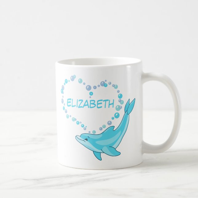 Mug Personnalisé Dolphin Heart (Droite)
