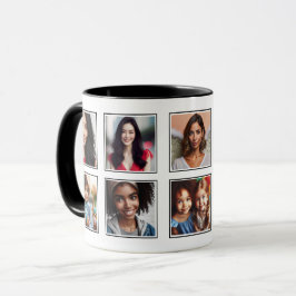 Mug Personnalisé Élégant Famille Amis Photo Collage no