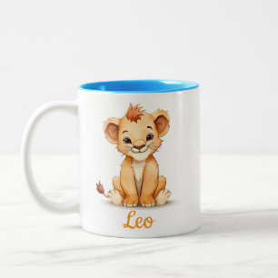 Mug Personnalisé Enfant Lionceau Aquarelle Mignonn