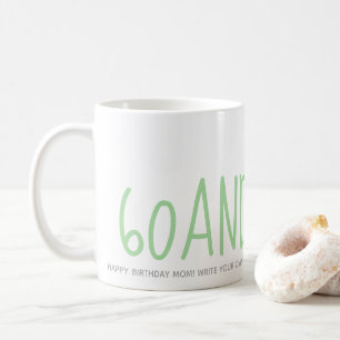 Mug Personnalisé Green 60 Sassy 60th Birthday Cadeau