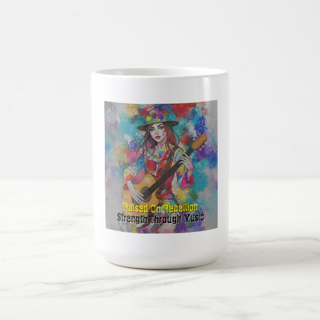 Mug Personnalisé Guitariste Art Abstrait Inspirationne (Centre)