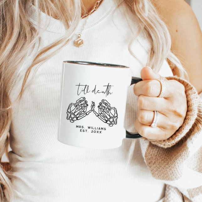 Mug Personnalisé Halloween Mariage Jusqu'à la mort Caf (Créateur téléchargé)