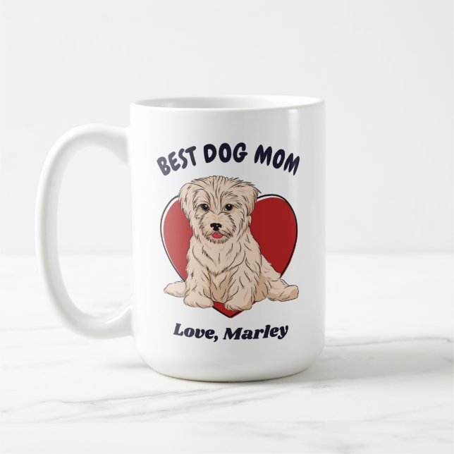 Mug Personnalisé Havanais Chien Chien Chien Maman Text (Gauche)