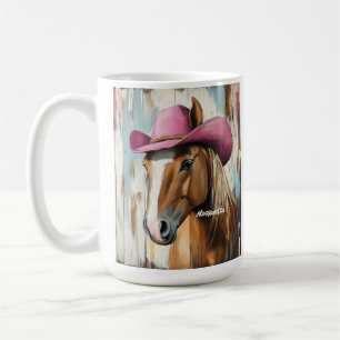 Mug Personnalisé Hot rose Casquette Cheval Girls Weste