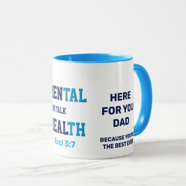 Mug Personnalisé ICI POUR VOUS PAPA Santé mentale (Devant droit)