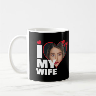 Mug Personnalisé J'aime ma femme Coeur Photo