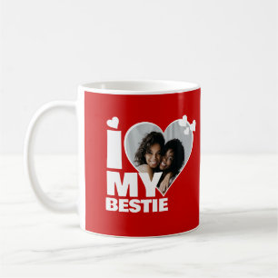 Mug Personnalisé J'aime mon coeur de bestie Photo