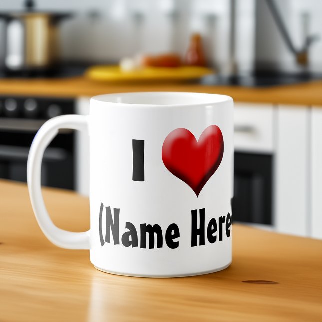 Mug Personnalisé, j'aime... Nom Saint Valentin (personalized i love name coffee mug)