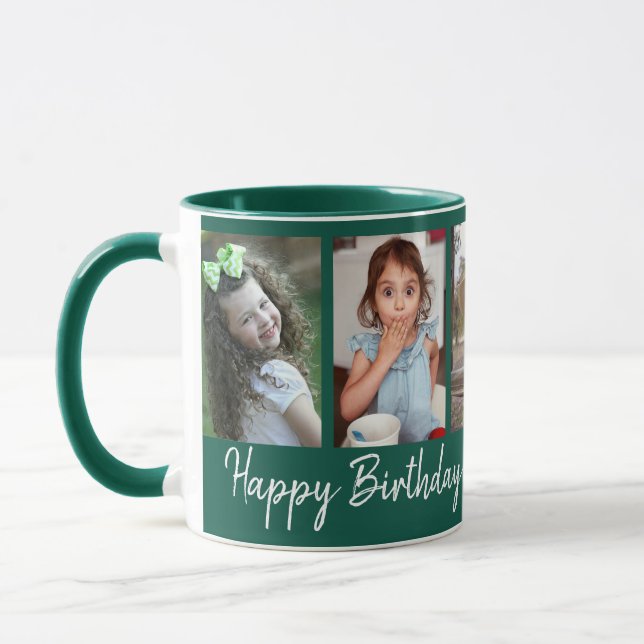 Mug Personnalisé Joyeux Anniversaire 5 Photo Collage V (Gauche)