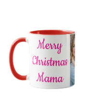 Mug personnalisé Joyeux Noël Maman | Rouge