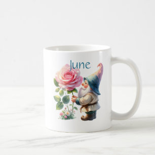 Mug Personnalisé Juin Mois de naissance Jardin Gnome