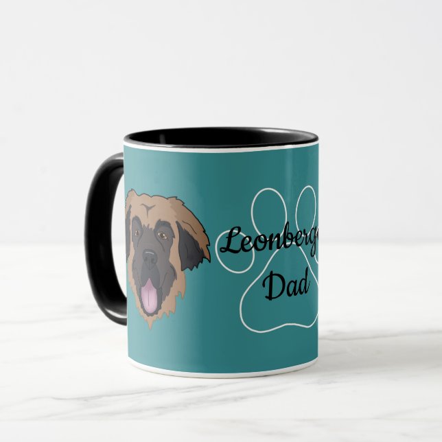 Mug Personnalisé Leonberger Papa/Maman (Devant gauche)