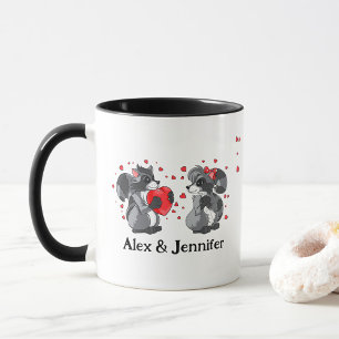 Mug Personnalisé Love Couple Names Personnalisé