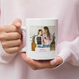 Mug Personnalisé Maman Je T'Aime Photo Rose