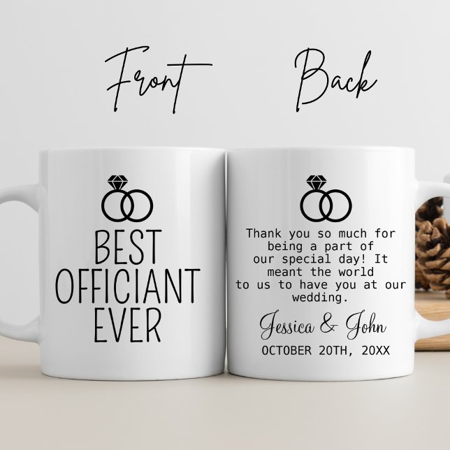 Mug Personnalisé Mariage-party meilleur Officier Jamai (Créateur téléchargé)