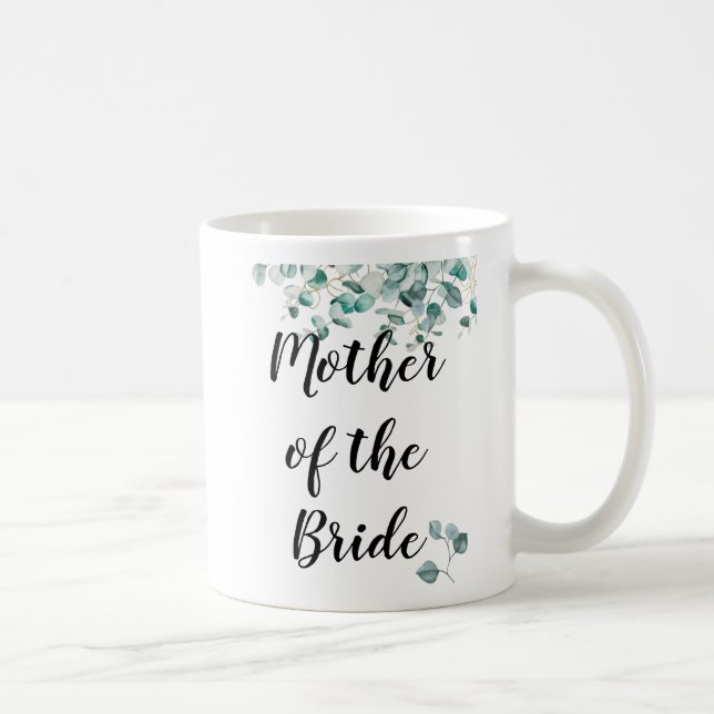 Mug Personnalisé Mère de mariée Groom Dusty Blue Eucal (Droite)