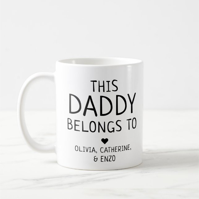 Mug Personnalisé mignon Ce papa appartient à la Fête d (Gauche)