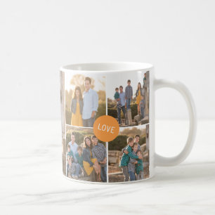 Mug Personnalisé moderne 5 Photo Famille Collage Cercl