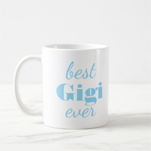 Mug personnalisé moderne bleu Gigi