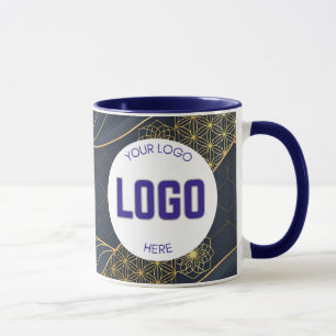 Mug personnalisé Moderne Bohème Bleu Nuit et Or
