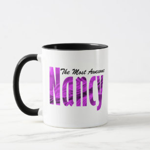 Mug Personnalisé "Nancy" en satin violet vif