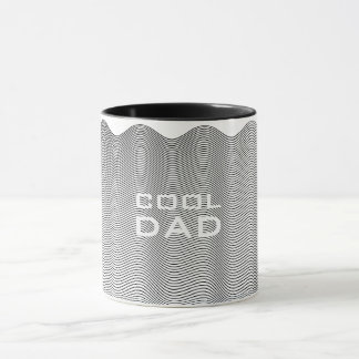 Mug Personnalisé noir blanc Trippy Stripes Cool psyché