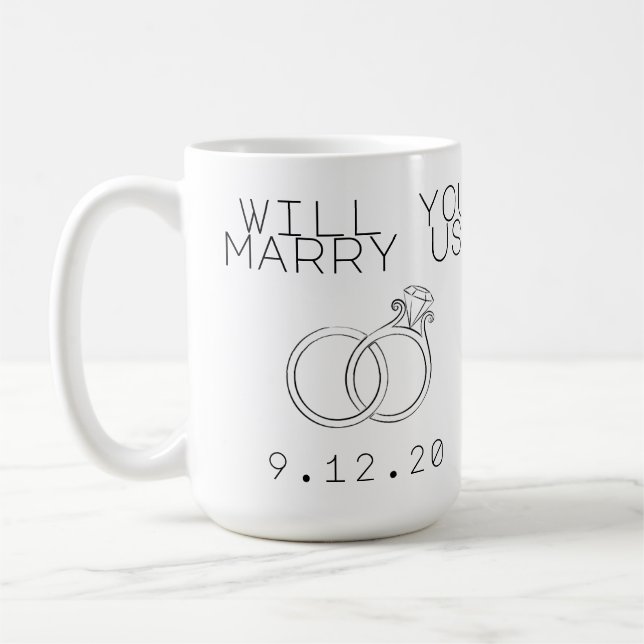 Mug Personnalisé nous épouserez-vous ? (Gauche)