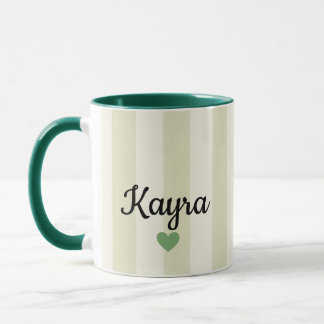 Mug Personnalisé | Personnalisation Rayures Vert S