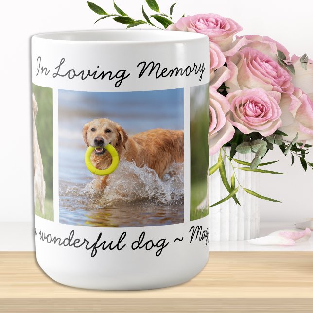 Mug Personnalisé Pet Mémorial 3 Photo En Mémoire D'Amo (Créateur téléchargé)