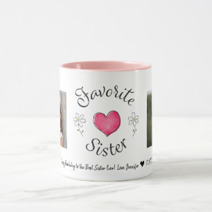 Mug personnalisé photo Favori Sister 2