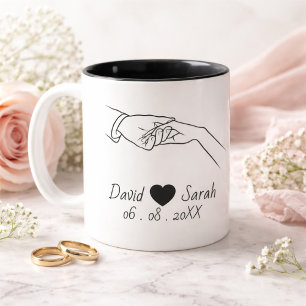 Mug Personnalisé pour Couple avec Noms et Date