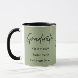 Mug personnalisé pour diplômé – Style élégant scri