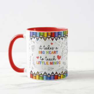 Mug Personnalisé pour Enseignant Grand Cœur pour E