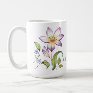 Mug Personnalisé Pour Faire Floral Violet