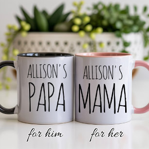 Mug personnalisé pour Maman et Papa pour les nouve